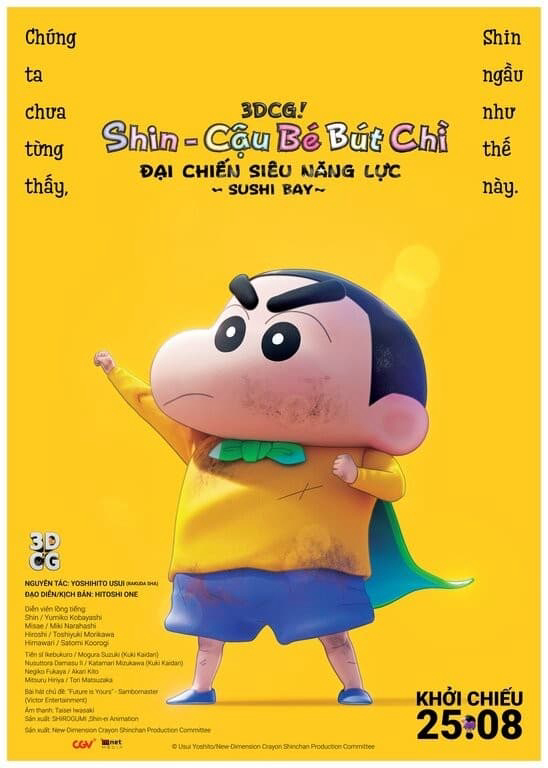 Xem Phim Shin Cậu Bé Bút Chì: Đại Chiến Siêu Năng Lực Sushi Bay Vietsub HD Online - Rophim